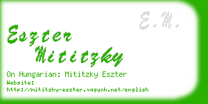 eszter mititzky business card